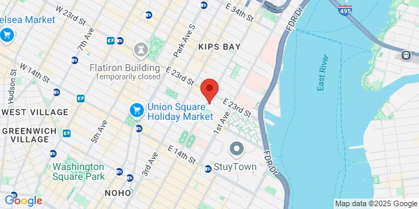 Map of 380 2nd Ave New York, NY 10010