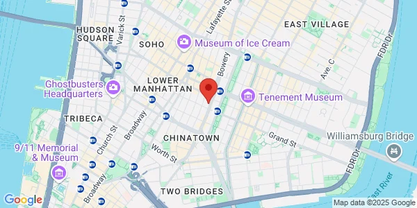 Map of 132 Bowery Ground Level New York, NY 10013