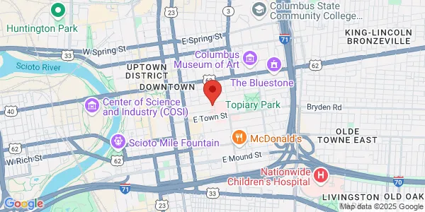 Map of 111 S Grant Ave Columbus, OH 43215