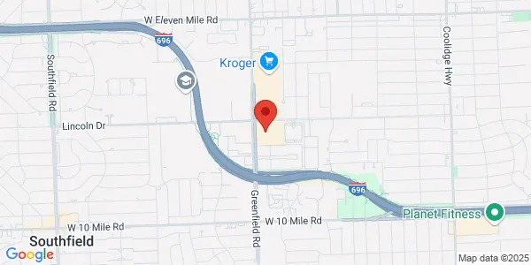 Map of 25900 Greenfield Rd Ste 140 Oak Park, MI 48237