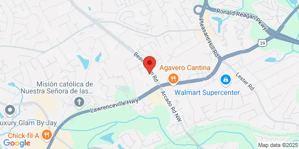 Map of 455 Beaver Ruin Rd NW Lilburn, GA 30047