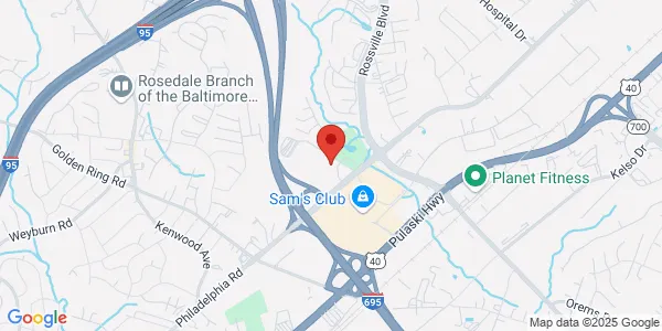 Map of 17 Fontana Ln Ste 201 Rosedale, MD 21237