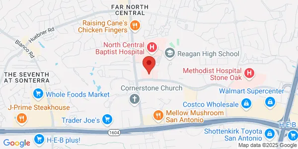 Map of 225 E Sonterra Blvd Ste 113 Advanced Chiropractic & Health Center San Antonio, TX 78258