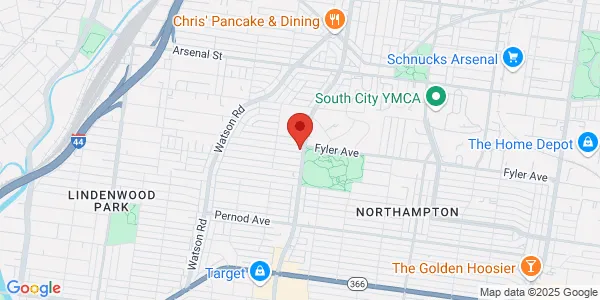 Map of 3301 Hampton Ave Saint Louis, MO 63139