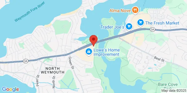 Map of 795 Bridge St Weymouth, MA 02191