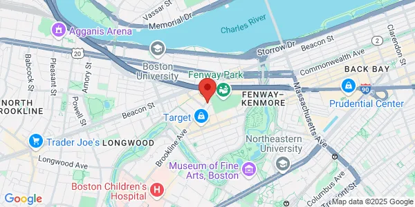Map of 2 Fenway Plz Boston, MA 02215