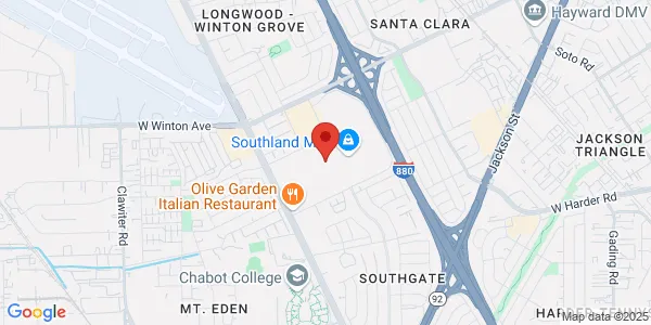Map of 664 Southland Mall Dr Hayward, CA 94545