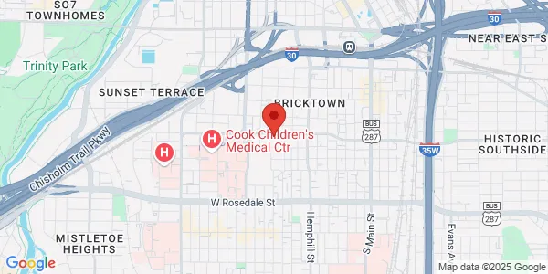 Map of 923 Pennsylvania Ave Ste 100 Fort Worth, TX 76104