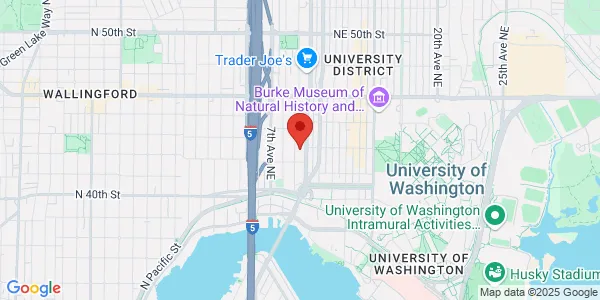 Map of 4225 Roosevelt Way NE Seattle, WA 98105