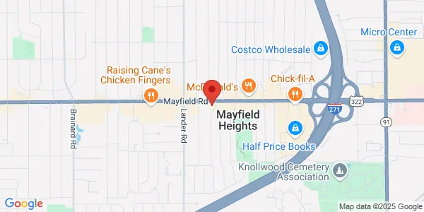 Map of 6092 Mayfield Rd Mayfield Heights, OH 44124