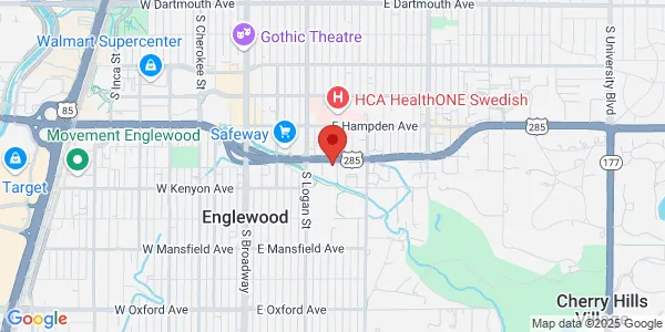 Map of 3601 S Pearl St Ste 100 Englewood, CO 80113