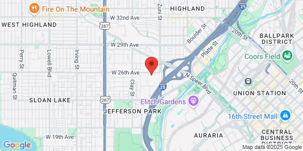 Map of 2490 W 26th Ave Ste 55 A Denver, CO 80211