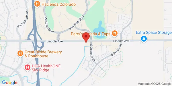 Map of 9949 S Oswego St Ste 150 Parker, CO 80134