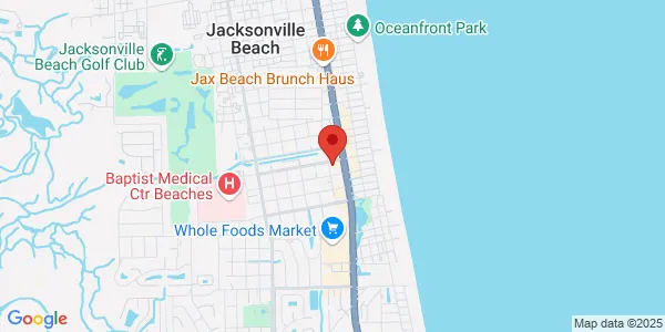 Map of 350 13th Ave S Jacksonville Beach, FL 32250