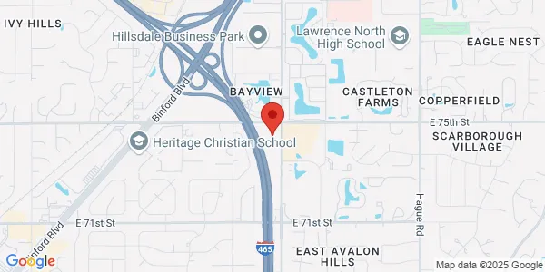 Map of 7440 Shadeland Ave Ste 208 Indianapolis, IN 46250