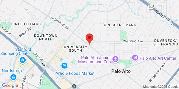 Map of 853 Middlefield Rd Ste 6 Palo Alto, CA 94301