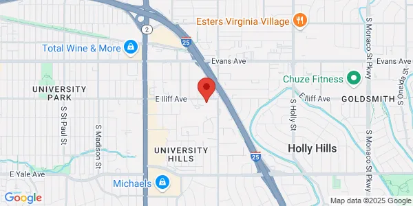 Map of 4700 E Iliff Ave Denver, CO 80222