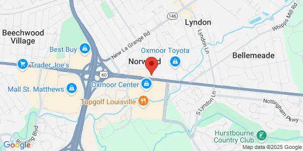 Map of 7807 Shelbyville Rd Louisville, KY 40222