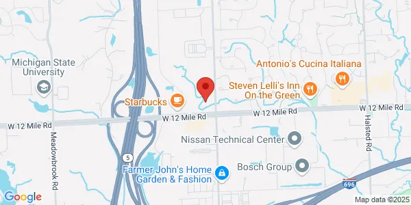Map of 39450 West 12 Mile Rd Novi, MI 48377