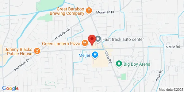 Map of 15717 15 Mile Rd Clinton Township, MI 48035