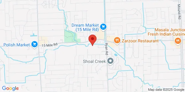 Map of 3500 15 Mile Rd Sterling Heights, MI 48310