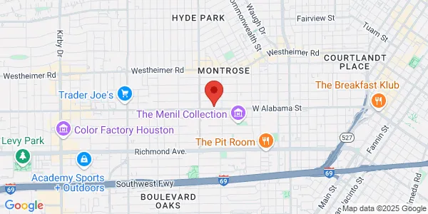 Map of 1622 W Alabama St Houston, TX 77006