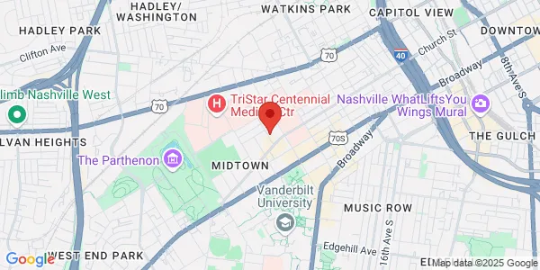 Map of 222 22nd Ave N Ste 100 Nashville, TN 37203