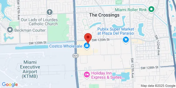 Map of 13400 SW 120th St Ste 300A Miami, FL 33186