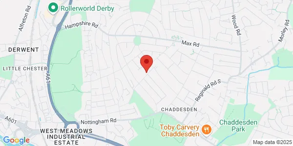 Map of The Revive Healthy Living Centre 23 Roe Farm Lane Chaddesden Derby DE21 6ET United Kingdom