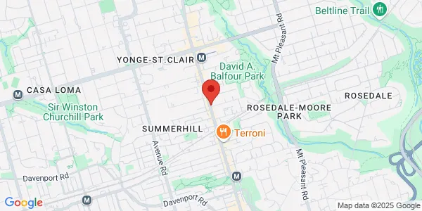 Map of 1219 Yonge St Toronto, ON M4T 1W4 Canada