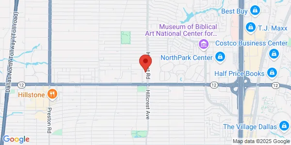Map of 8611 Hillcrest Ave Ste 180 Dallas, TX 75225