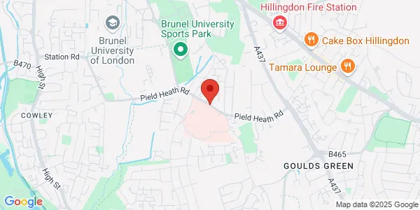 Map of Pield Heath Road London UB8 United Kingdom