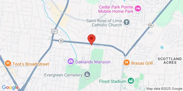 Map of 1346 Dow St Murfreesboro, TN 37130