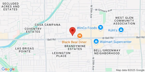 Map of 6220 W Bell Rd Ste 110 Glendale, AZ 85308