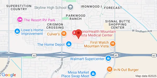 Map of 1301 S Crismon Rd Mesa, AZ 85209