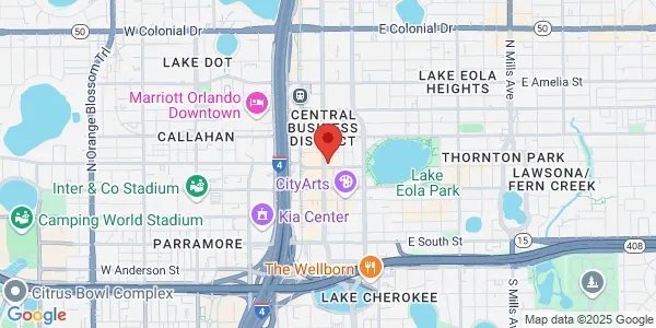 Map of 111 North Orange Ave Orlando, FL 32801