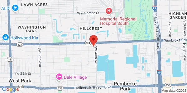 Map of 4012 SW 18th St West Park, FL 33023