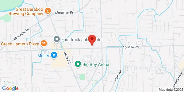 Map of 16601 15 Mile Rd Clinton Township, MI 48035