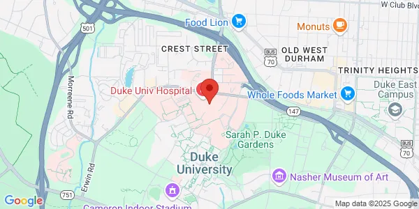 Map of 1905 Children's Health Ctr Durham, NC