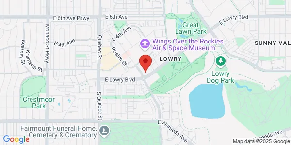 Map of 8101 E Lowry Blvd Ste 425 Denver, CO 80230