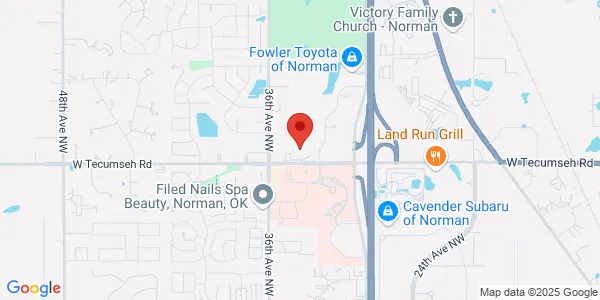 Map of 3321 W Tecumseh Rd Ste 125 Norman, OK 73072