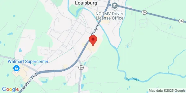 Map of 315 Franklin Plz Louisburg, NC 27549