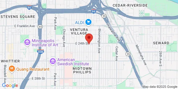 Map of 1315 E 24th St Minneapolis, MN 55404