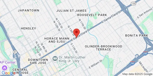 Map of 602 East Santa Clara St San Jose, CA 95112
