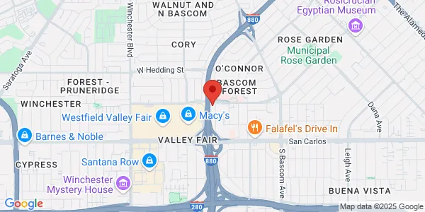 Map of 455 O'Connor Dr Ste 200 San Jose, CA 95128