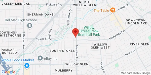 Map of 1333 Meridian Ave San Jose, CA 95125