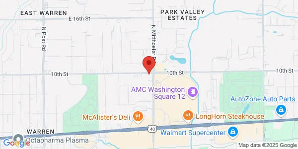 Map of 992 N Mitthoefer Rd Indianapolis, IN 46229