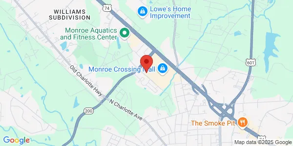 Map of 2160 Commerce Dr Ste B Monroe, NC 28110