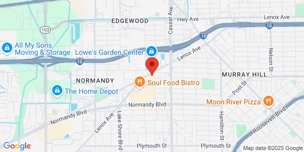 Map of 5222 Lenox Ave Jacksonville, FL 32205