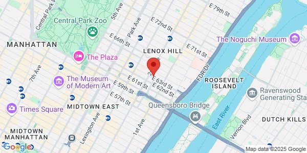 Map of 307 E 63rd St New York, NY 10065